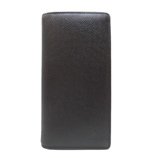 LOUIS VUITTON Long Wallet Purse M32654 Taiga Leather black Portefeuille・Brazza Former