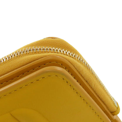 FENDI Bifold Wallet leather yellow FF Cube