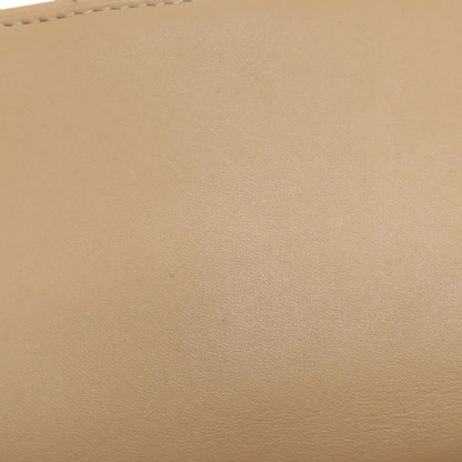 FENDI Card Case leather beige logo