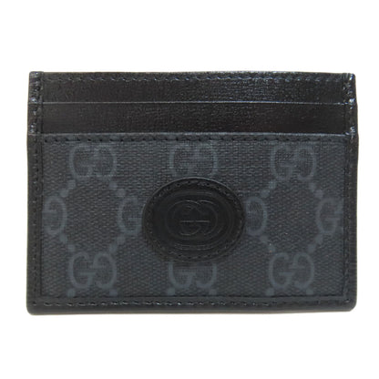 GUCCI Card Case 678002 PVC black GG Supreme