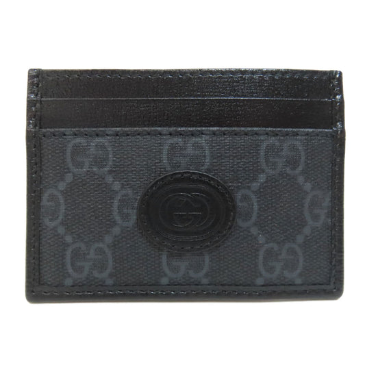 GUCCI Card Case 678002 PVC black GG Supreme