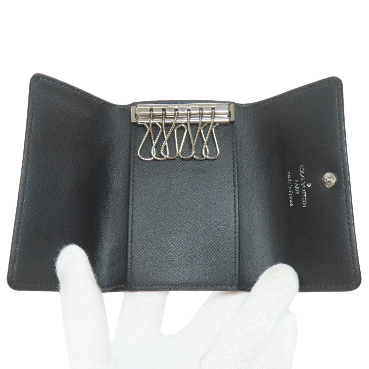 LOUIS VUITTON Key case Key holder  M62662 Damier canvas black Multicles6