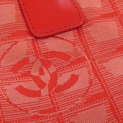 CHANEL Tote Bag Nylon jacquard Red New Travel Line MM