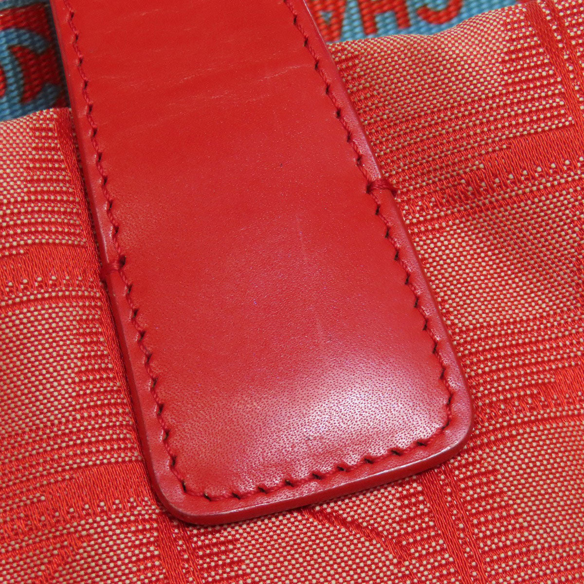 CHANEL Tote Bag Nylon jacquard Red New Travel Line MM
