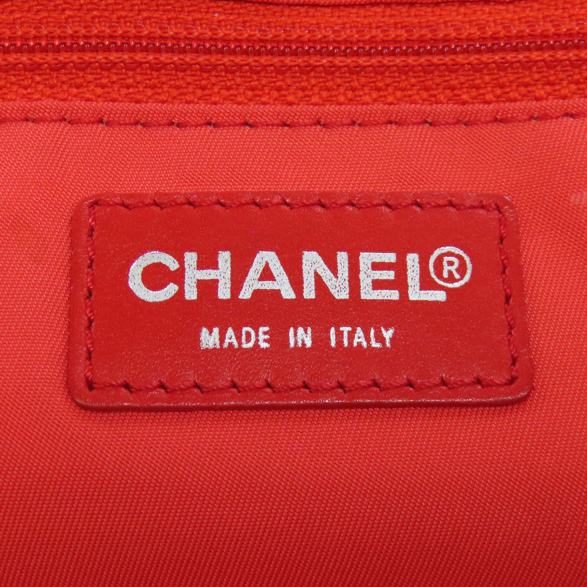 CHANEL Tote Bag Nylon jacquard Red New Travel Line MM