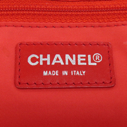 CHANEL Tote Bag Nylon jacquard Red New Travel Line MM