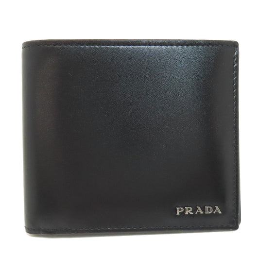PRADA Bifold Wallet leather black logo