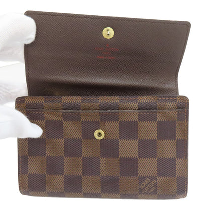 LOUIS VUITTON Bifold Wallet N63067 Damier canvas Brown Portefeuille Alexandra