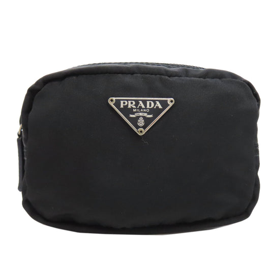 PRADA Accessory pouch Nylon black logoMetal