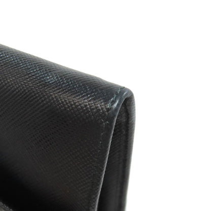 PRADA Long Wallet Purse 1M1037 Safiano black logo