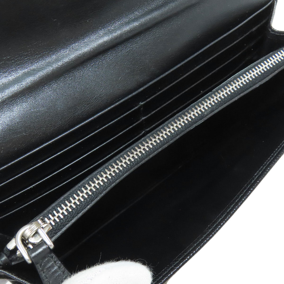 PRADA Long Wallet Purse 1M1037 Safiano black logo