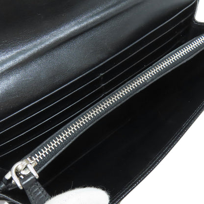 PRADA Long Wallet Purse 1M1037 Safiano black logo