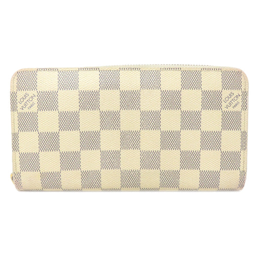 LOUIS VUITTON Long Wallet Purse N41660 Damier canvas Two-tone (gray) Zippy Wallet Damier Azur