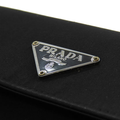 PRADA Bifold Wallet M170 Nylon black logoMetal