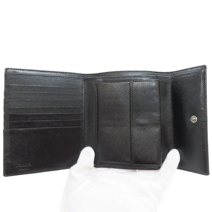 PRADA Bifold Wallet M170 Nylon black logoMetal