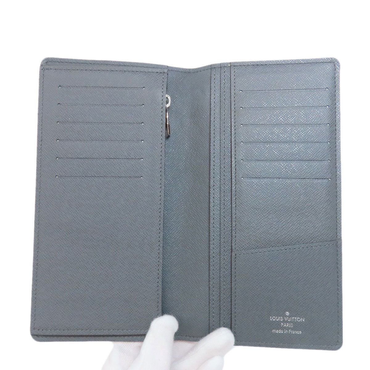 LOUIS VUITTON Long Wallet Purse M32653 Taiga Leather gray Portefeuille Blaza