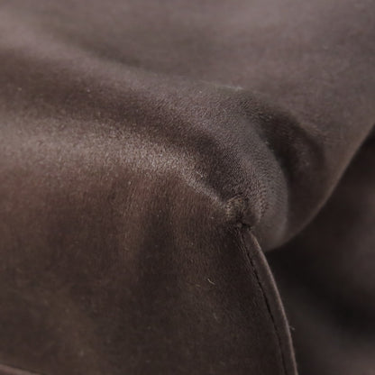 PRADA Handbag Satin Brown logo