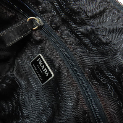 PRADA Shoulder Bag Nylon black logoMetal