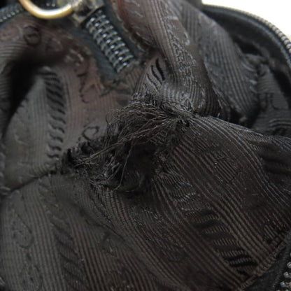 PRADA Shoulder Bag Nylon black logoMetal