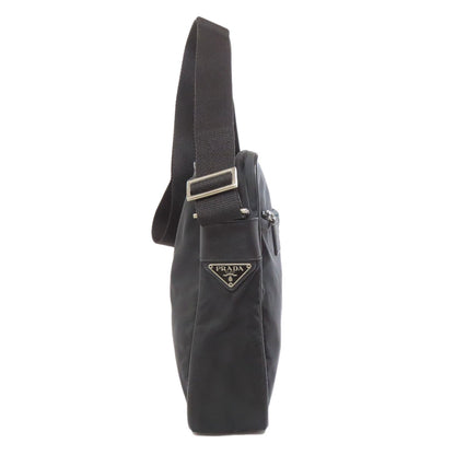 PRADA Shoulder Bag Nylon black logoMetal