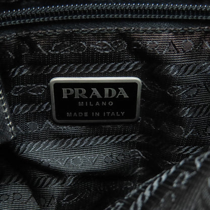 PRADA Shoulder Bag Nylon black logoMetal