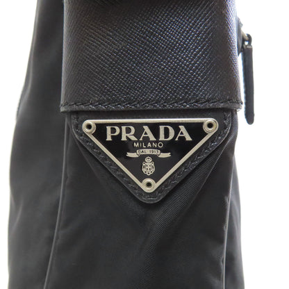 PRADA Shoulder Bag Nylon black logoMetal
