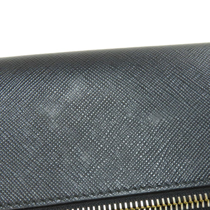 PRADA Long Wallet Purse Safiano black logo