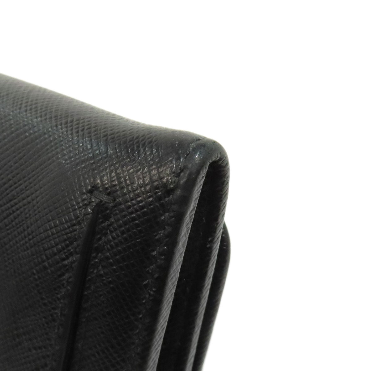 PRADA Long Wallet Purse Safiano black logo