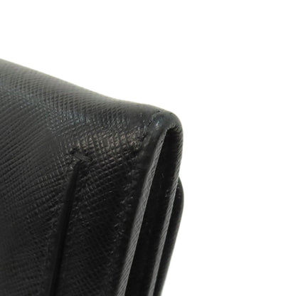 PRADA Long Wallet Purse Safiano black logo