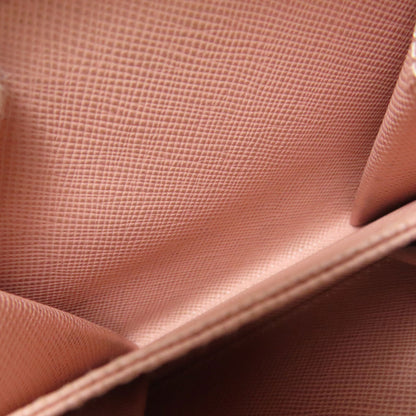 PRADA Coin case leather pink Saffiano logoMetal