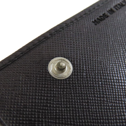 PRADA Card Case M504A Safiano black Business card holder logoMetal