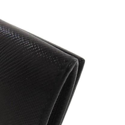 PRADA Card Case M504A Safiano black Business card holder logoMetal