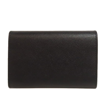 PRADA Card Case M504A Safiano black Business card holder logoMetal