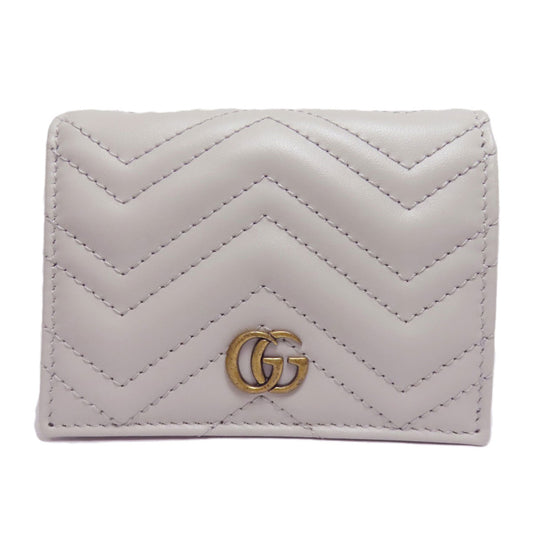GUCCI Bifold Wallet 466492 leather gray GG Marmont
