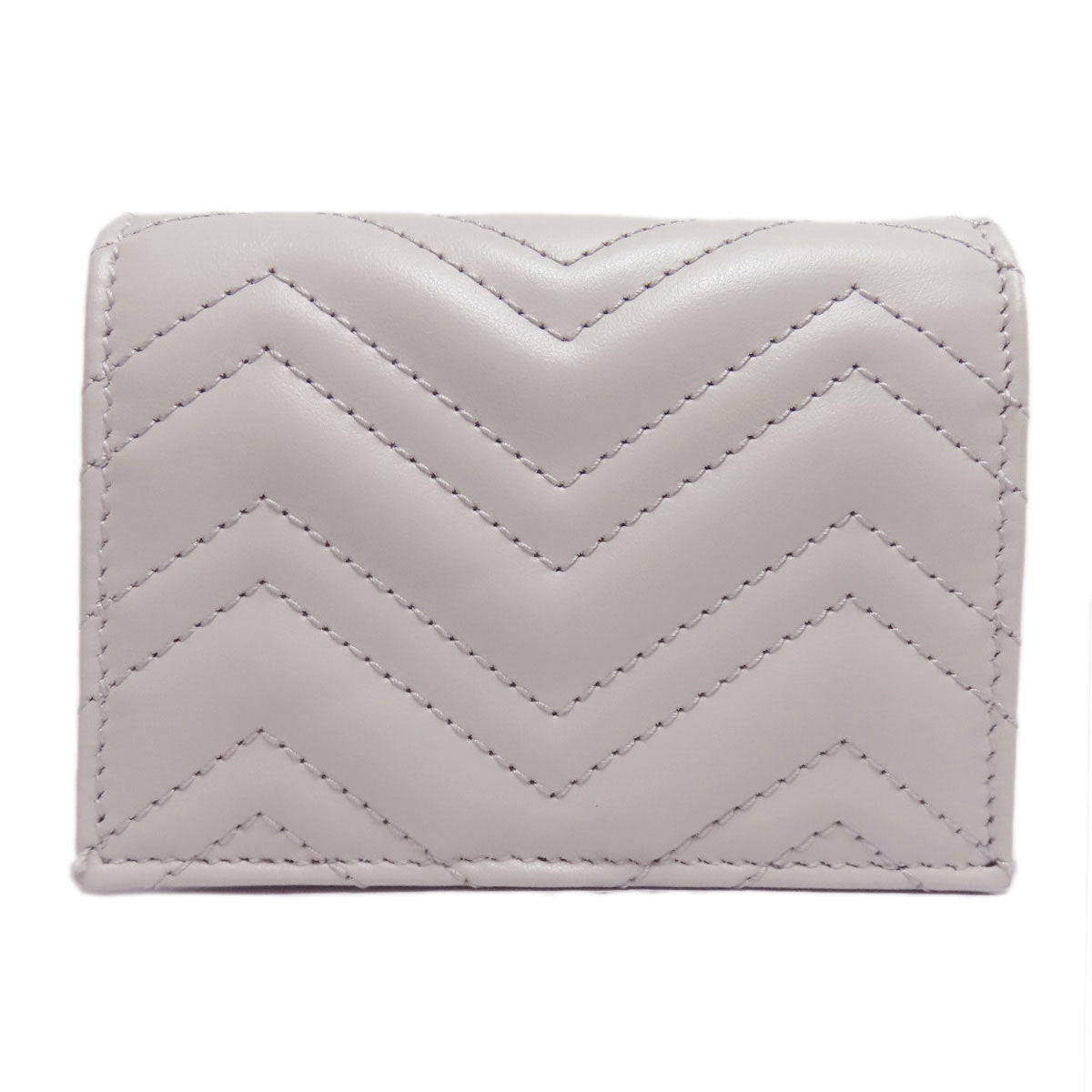 GUCCI Bifold Wallet 466492 leather gray GG Marmont
