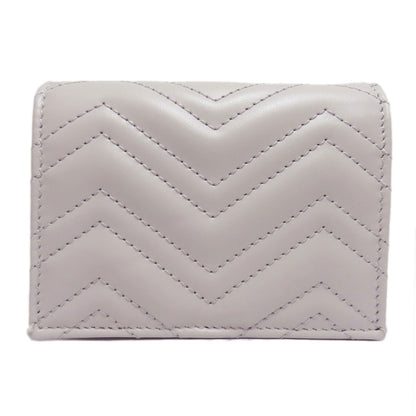 GUCCI Bifold Wallet 466492 leather gray GG Marmont
