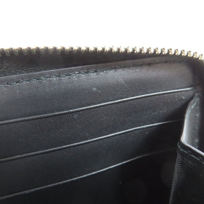 GUCCI Long Wallet Purse 408831 PVC black GG Supreme Shelly Line