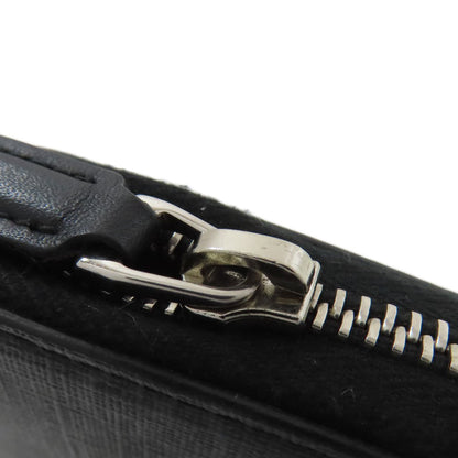 GUCCI Long Wallet Purse 408831 PVC black GG Supreme Shelly Line