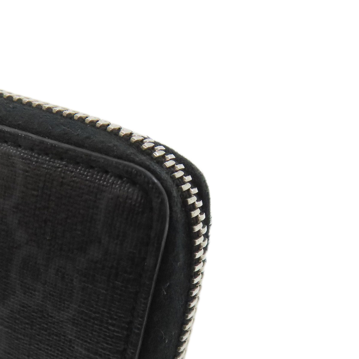 GUCCI Long Wallet Purse 408831 PVC black GG Supreme Shelly Line