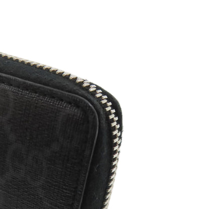 GUCCI Long Wallet Purse 408831 PVC black GG Supreme Shelly Line