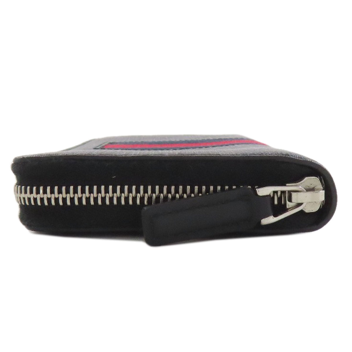 GUCCI Long Wallet Purse 408831 PVC black GG Supreme Shelly Line