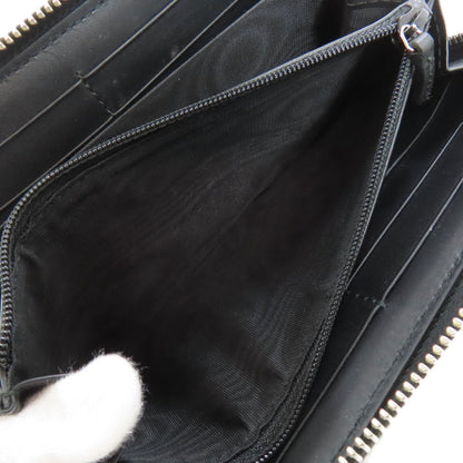 GUCCI Long Wallet Purse 408831 PVC black GG Supreme Shelly Line