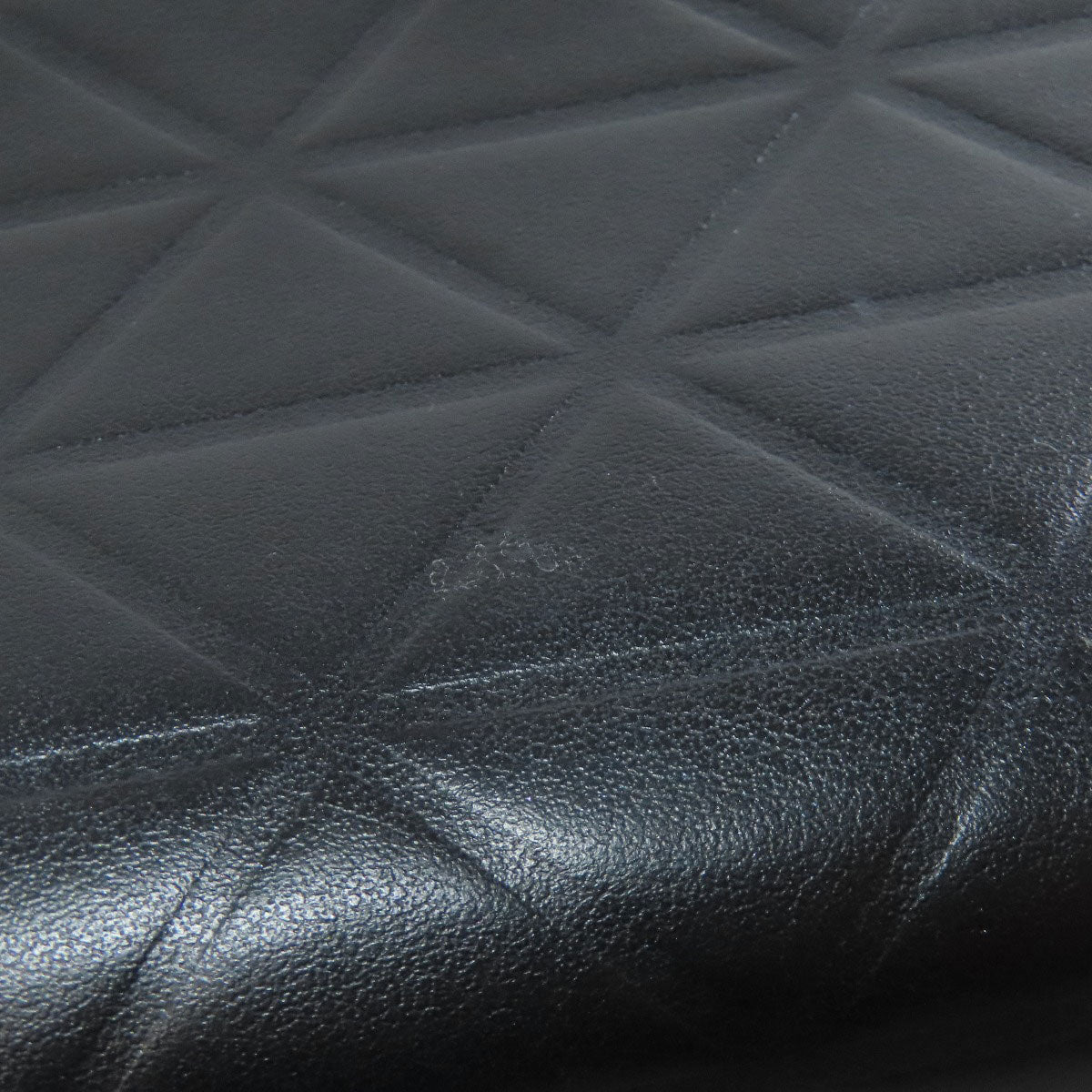 PRADA Long Wallet Purse 1ML506 Calfskin black Zip Around embossing