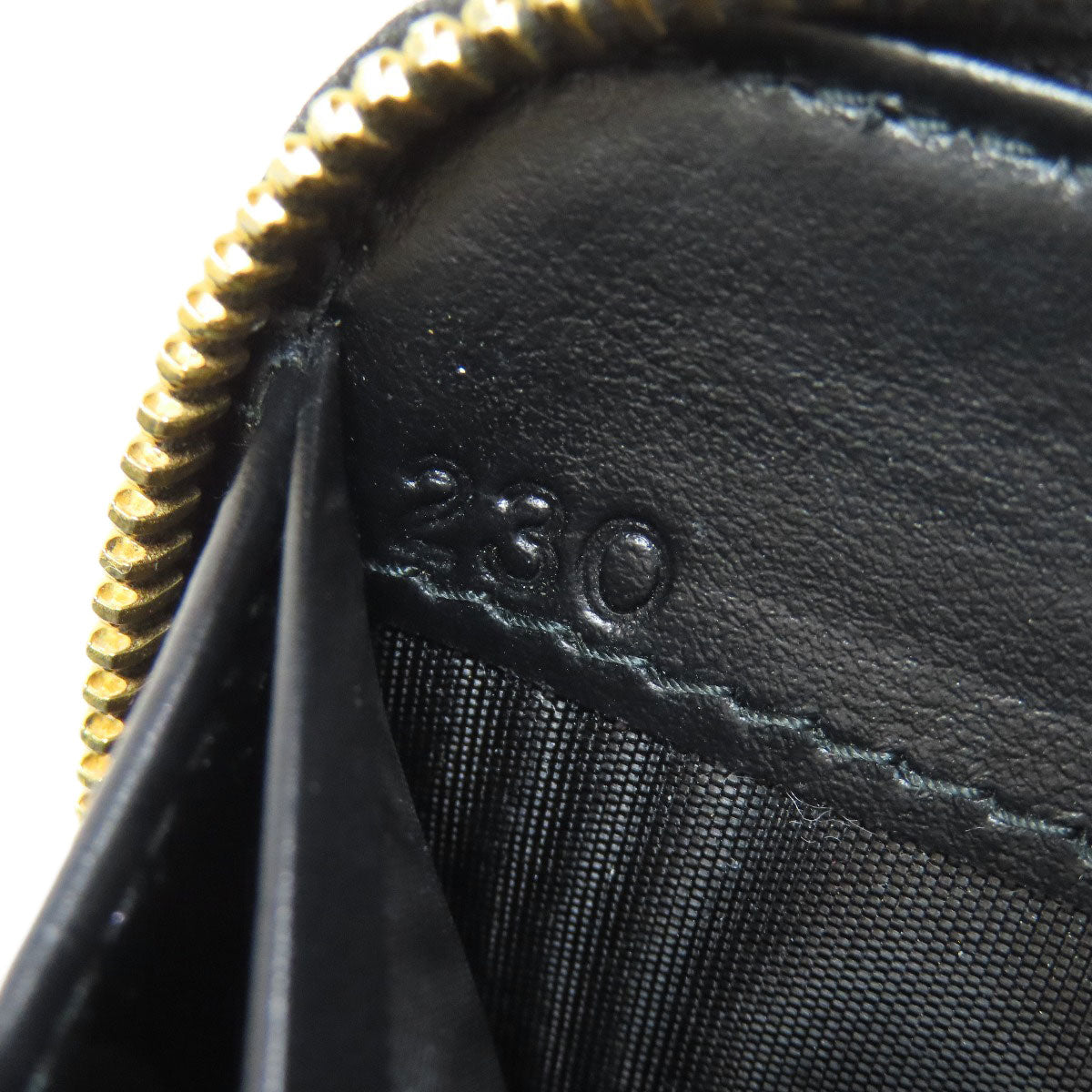 PRADA Long Wallet Purse 1ML506 Calfskin black Zip Around embossing
