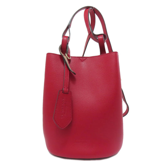BURBERRY Shoulder Bag leather Red Long shoulder
