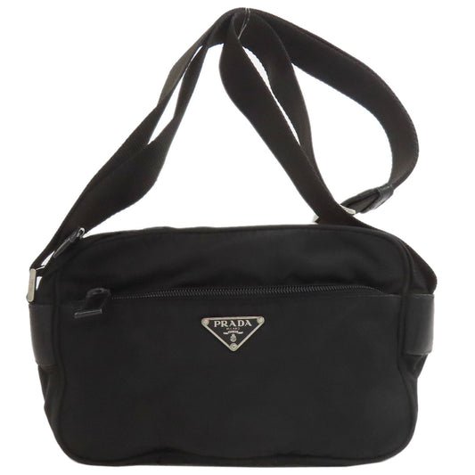 PRADA Shoulder Bag Nylon black logoMetal