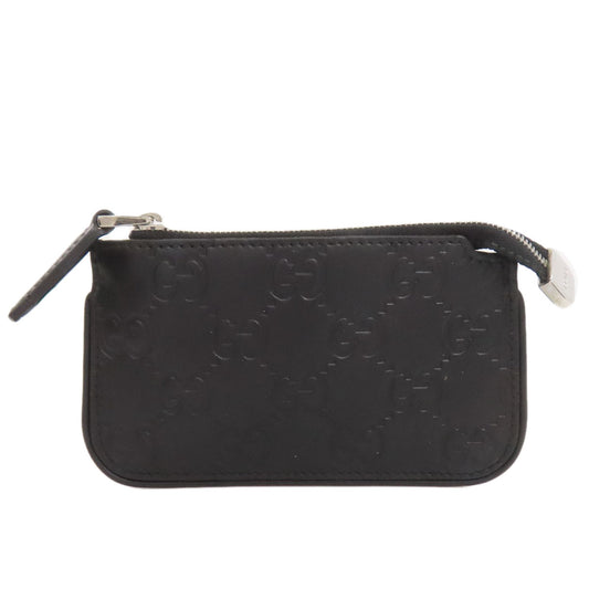 GUCCI Coin case 233183 leather black GG Signature Shima