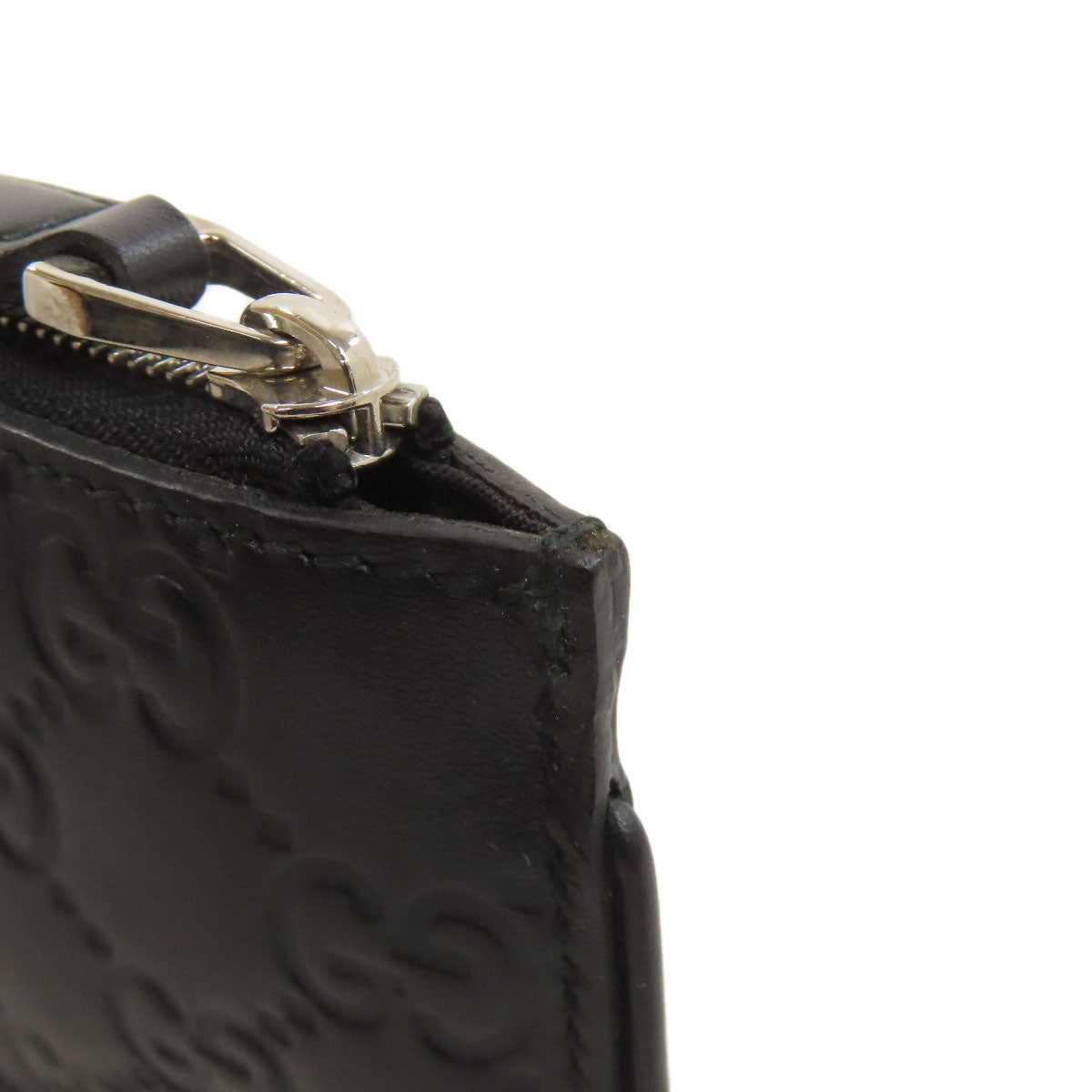 GUCCI Coin case 233183 leather black GG Signature Shima