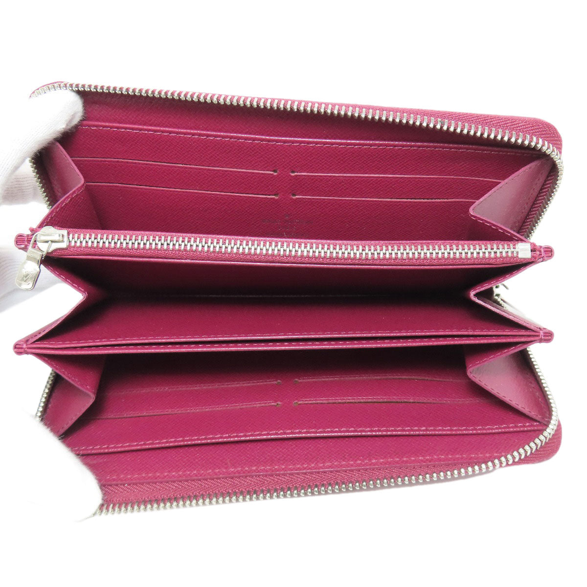 LOUIS VUITTON Long Wallet Purse M60305 Epi Red Zippy wallet