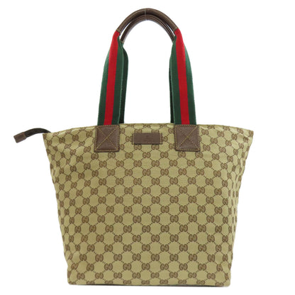 GUCCI Tote Bag 131231 canvas Brown Shelly line GG